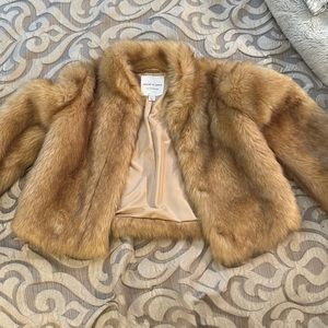 Janie and Jack faux fur coat size 10/12